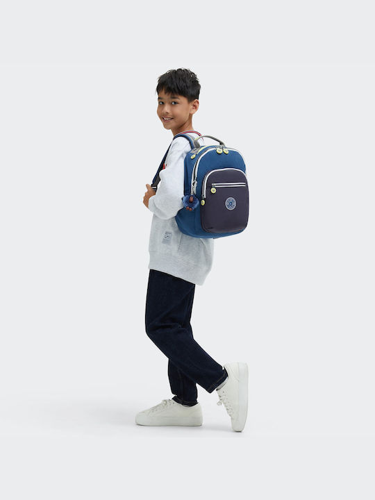 Kipling Seoul School Bag Backpack Junior High-High School Blue 14Liters