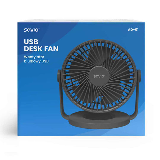 Ventilator de birou USB reîncărcabil Savio AD-01 Savad-01