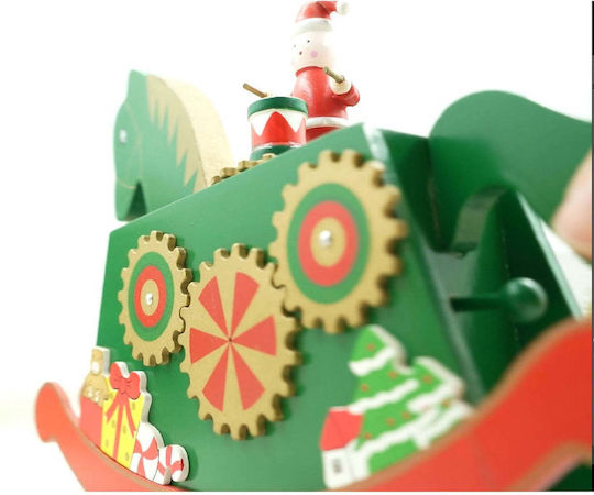 De Crăciun Din lemn Figurină Caseta Verde Înălțime 25cm.