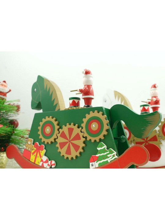 Christmas Wooden Figure Box Green Height 25cm