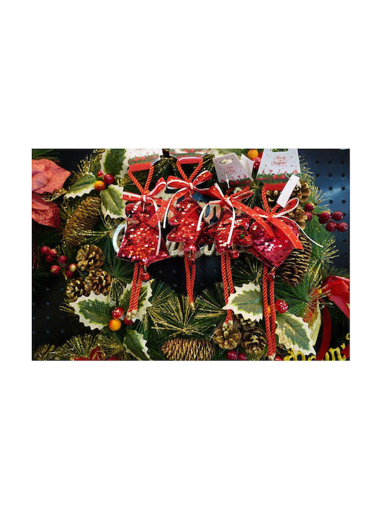 Ornament suspendat cu pantaloni evazati Din lemn Roșie 9.5x18buc