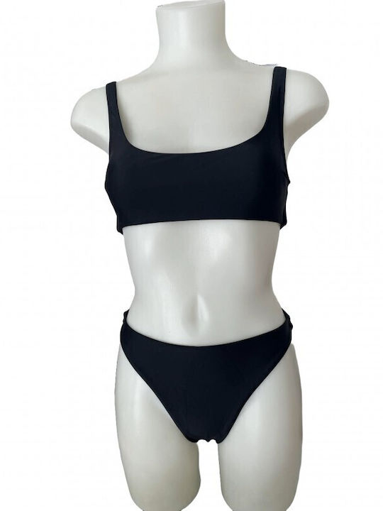 Women's Seamless Black Bikini Set