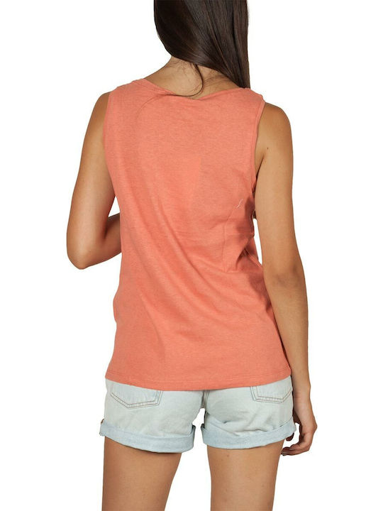 Artlove Damen Sommer Bluse Leinen Ärmellos Terracotta