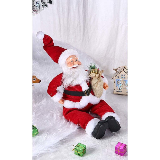 Plüsch Dekorativer Weihnachtsmann Rot 55x23cm