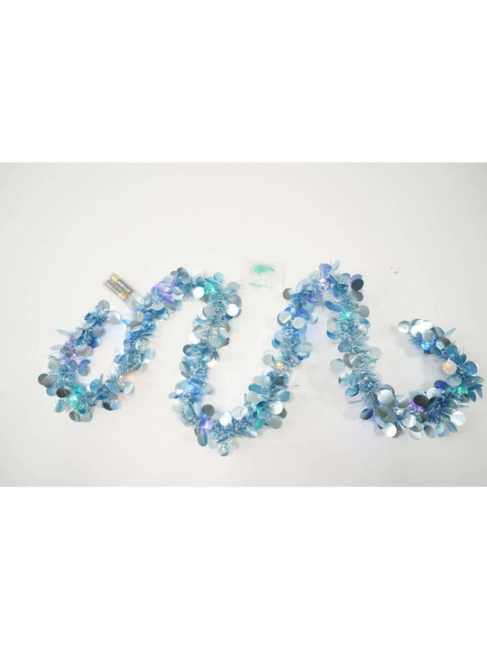 Crăciun Ghirlande Iluminată Plastică Albastru 200x5cm 1buc