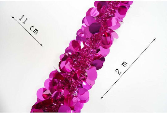 Crăciun Ghirlande Plastică Roz 200x11cm 1buc