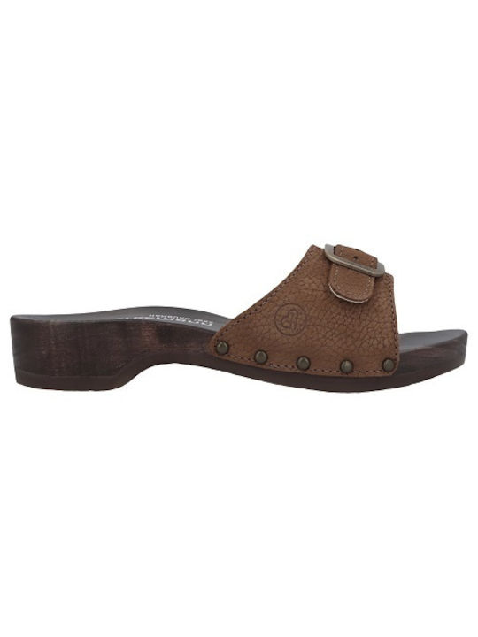 Berkemann Hamburg Leather Women's Flat Sandals Anatomic in Brown Color