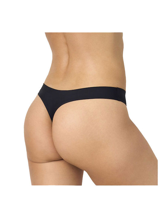 Versprechen nahtlose Damen-Slips 2 Stück Schwarz