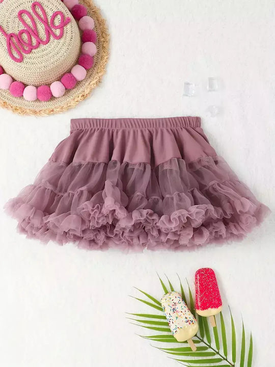 Kinder Tutu Rock aus Tüll Lila