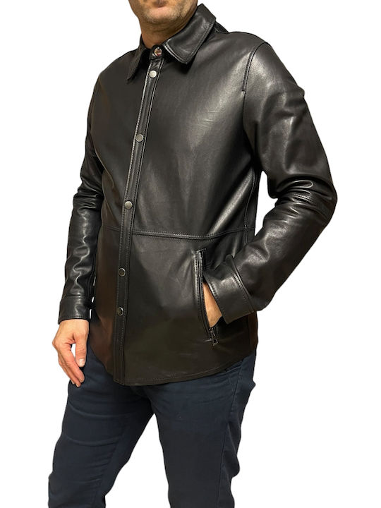 MARKOS LEATHER Men's Leather Jacket Black