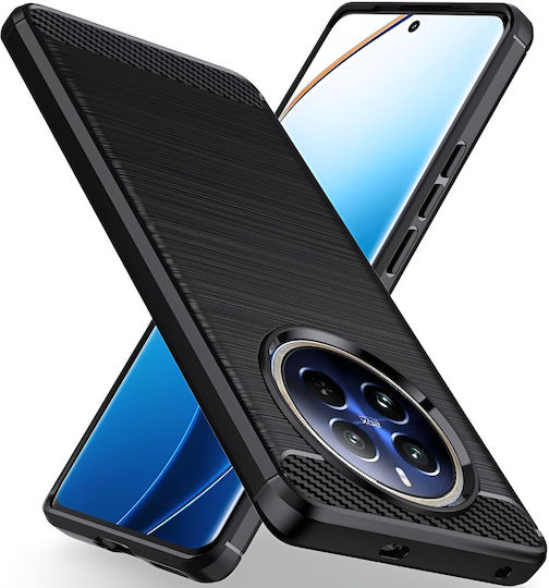 Задна корица Пластмаса / Силикон Черен (Realme 12+)