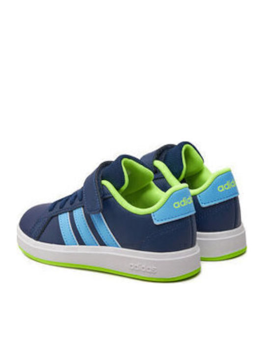 Grand Court 2.0 K Παιδικά Sneakers με Σκρατς Navy Μπλε