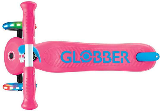 Globber Детски Тротинетки Primo Plus с Три Колела с LED Осветление Фуксия