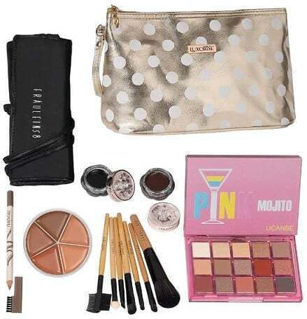 Set de machiaj pentru față și corpSprâncene cu trusă Pink, 05