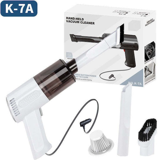 Σκουπάκι Αυτοκινήτου με Καλώδιο Αναπτήρα 12V 120W Λευκό