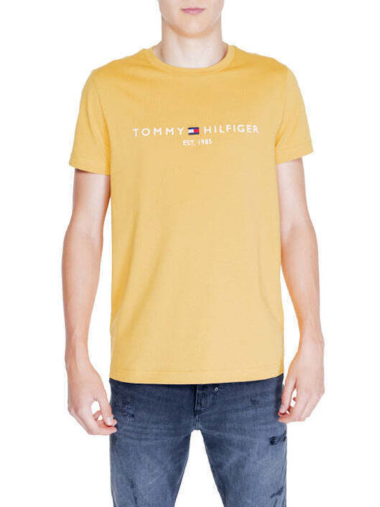 Tommy Hilfiger Herren T-Shirt Kurzarm Gelb