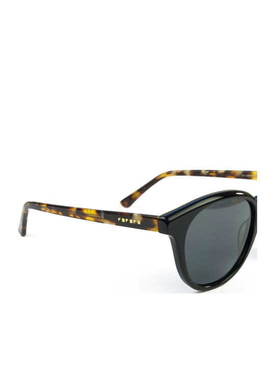 The Glass of Brixton Unisex Sunglasses with Black Plastic Frame and Black Lens bs234 01