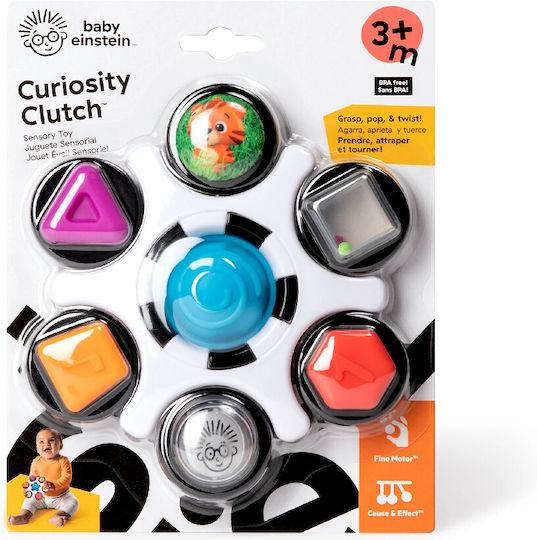Baby Einstein Βρεφικό Παιχνίδι Curiosity Clutch Twist & Pop Rattle με Μουσική και Ήχους για 3+ Μηνών