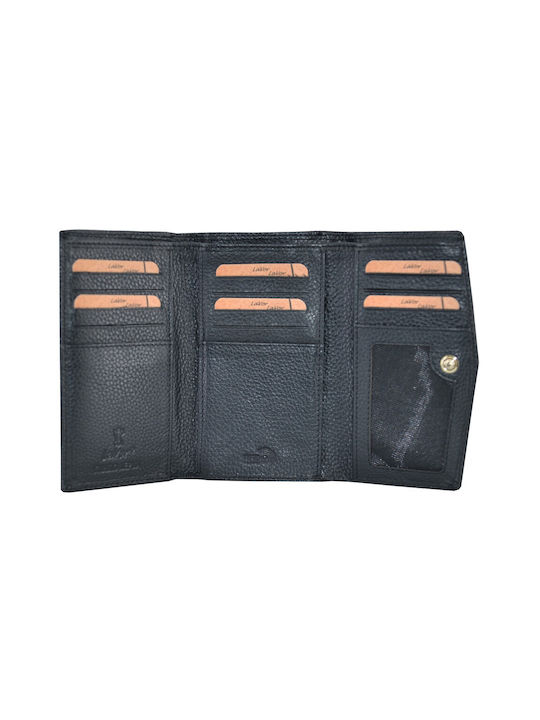 Leather 100 WOMEN'S LEATHER WOOL CODE: 29-WALLET-1-6019 (BLACK)