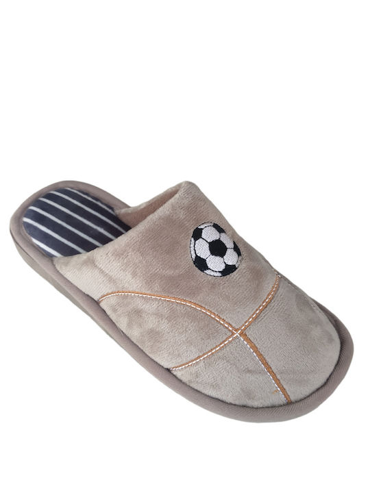 Winter Teen/Men's Camel Slippers Football Ball Winter Slippers Camel Slippers