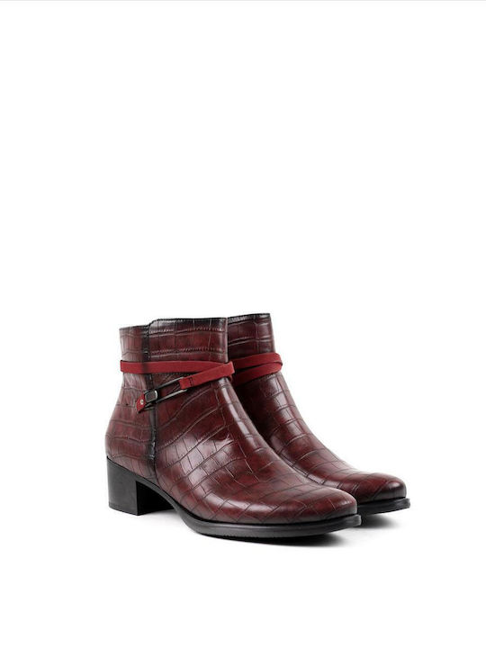 Women's Leather Ankle Boots DORKING ALEGRIA D8274 Bordeaux Bordeaux