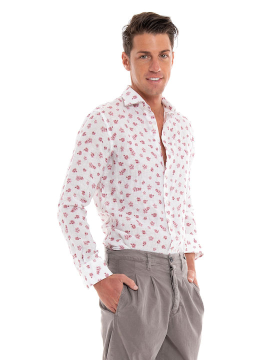 Brouback Slim Fit Linen Shirt - Pink Πουκάμισα (Ανδρικό Linen Ρόζ - SN7031-T41.131)