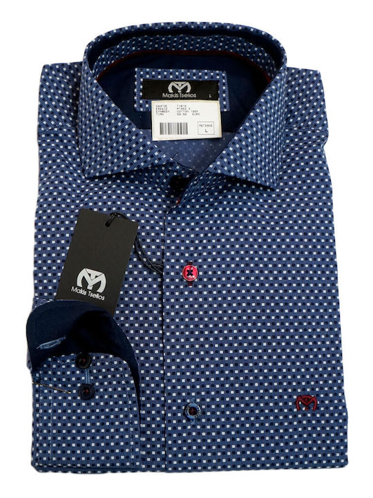 MEN'S SHIRT MAKIS TSELIOS TI819 M1452.3 BLUE