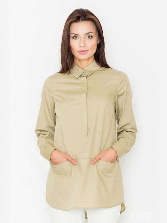 Figl Women's Long Sleeve Shirt Beige