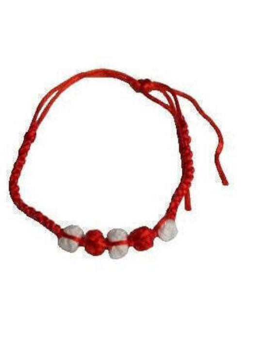 Handmade Bracelet Jolie White-red