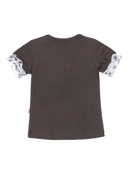 COFFEE SHIRT WITH TULLE BOLERO "LOVE ME LIKE YOU DO" DIRKJE