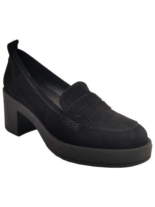 Pantofi Step Shoes Moccasin Castor în negru (K14007-00)