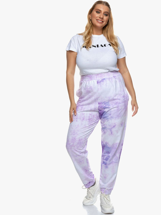 Pantaloni Pantalonii Pantaloni de trening pentru copii Pulover Pulover Tie Dye Violet