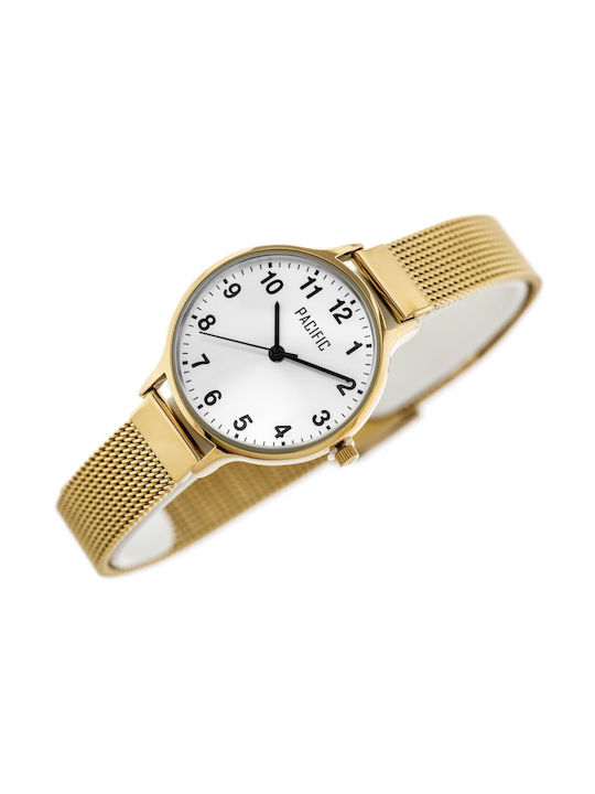 Pacific Uhr mit Gold Metallarmband