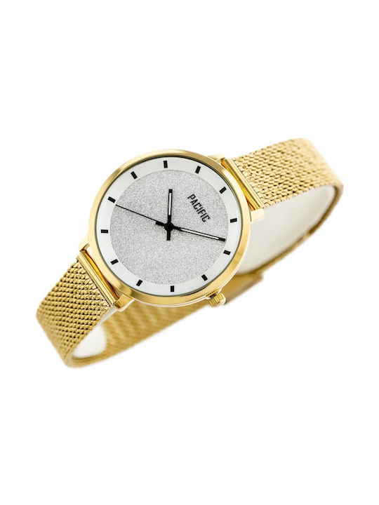 Pacific Watch with Gold Metal Bracelet