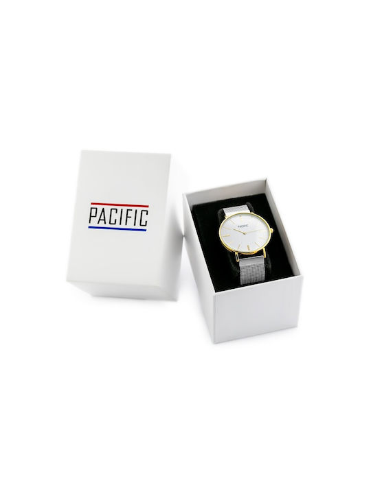 Pacific Women's Watch 39mm Battery with Silver Metal Bracelet
