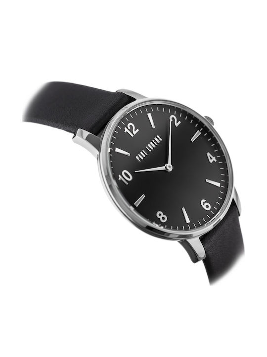 Paul Lorens Γυναικείο Ρολόι 38mm Μπαταρίας με Μαύρο Δερμάτινο Λουράκι