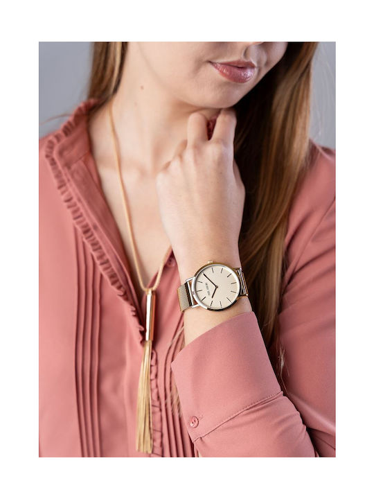 Paul Lorens Women's Watch with Gold Metal Bracelet