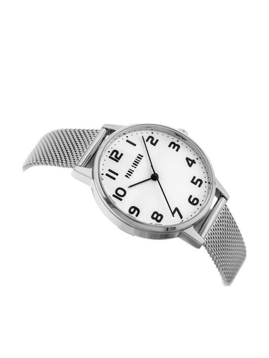 Paul Lorens Γυναικείο Ρολόι 37mm Μπαταρίας με Ασημί Μεταλλικό Μπρασελέ