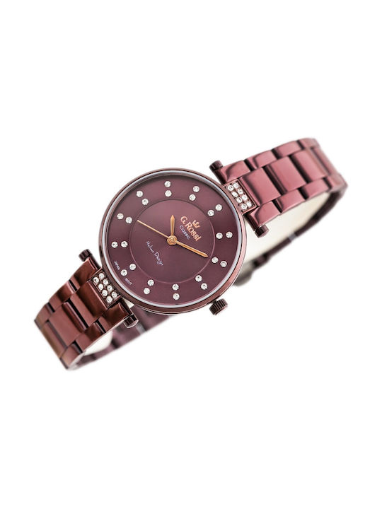 G.Rossi Women's Watch with Purple Metal Bracelet