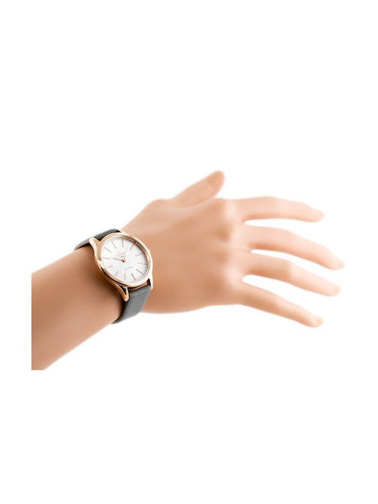 G.Rossi Damen Uhr mit Weiß Lederarmband