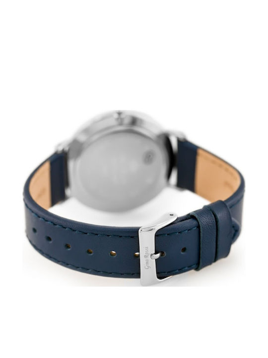G.Rossi Damen Uhr mit Marineblau Lederarmband