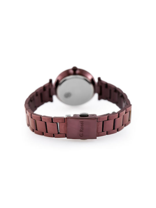 G.Rossi Women's Watch with Purple Metal Bracelet