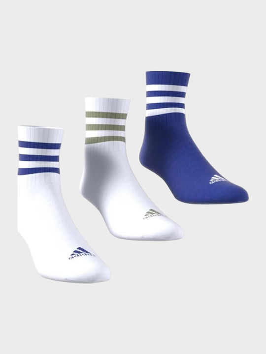 adidas Παιδικές Κάλτσες Αθλητικές Crew Λευκό 3 Ζευγάρια