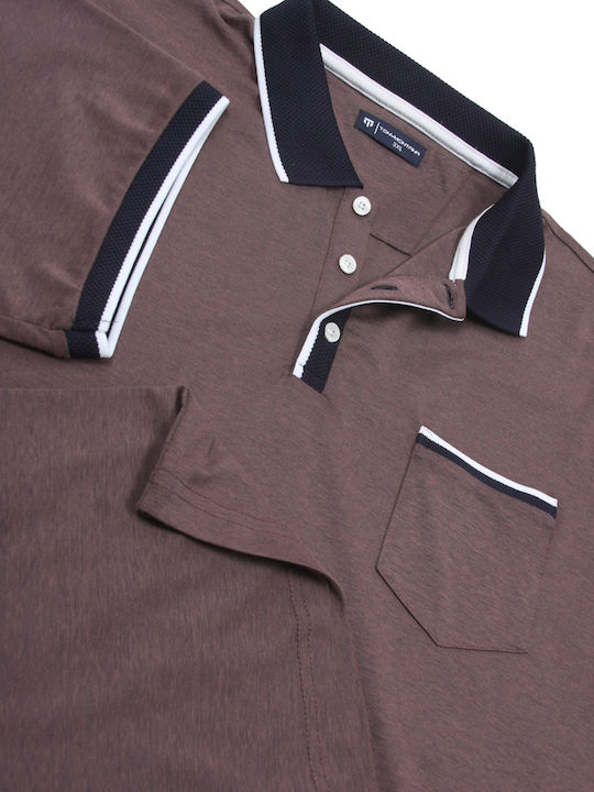 Polo Short Sleeve Blouse Brown