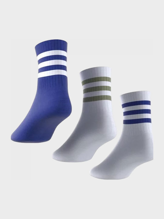 adidas Παιδικές Κάλτσες Αθλητικές Crew Λευκό 3 Ζευγάρια
