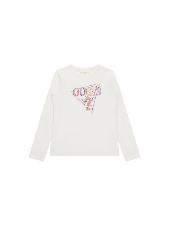 Guess Kids Blouse Long Sleeve White