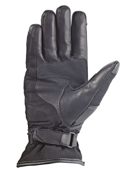 Winter Herren Motorradhandschuhe Leder Wasserdicht Schwarz
