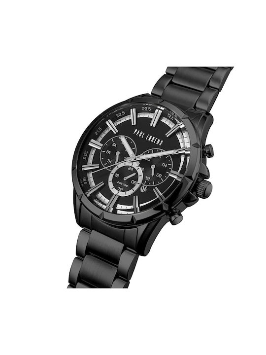 Paul Lorens Uhr Batterie mit Schwarz Metallarmband