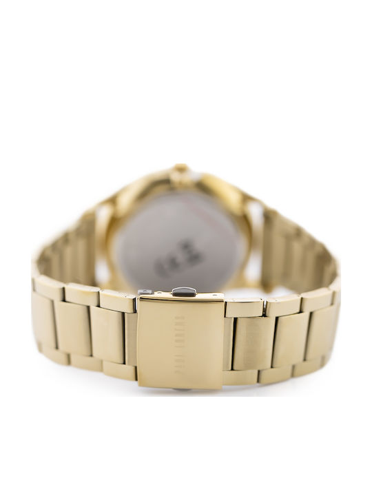 Paul Lorens Men's Watch 45mm Battery with Gold Stainless Steel Bracelet