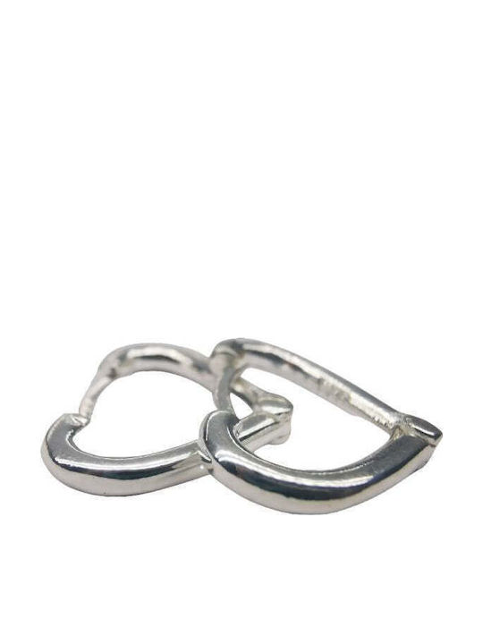 Earrings Silver 925 Heart Outline